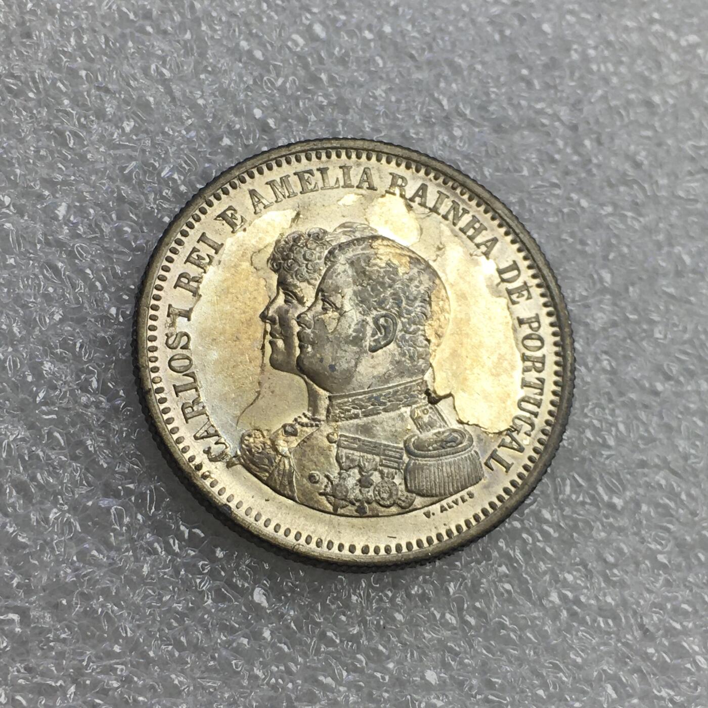 世界钱币专场拍卖 葡萄牙1898年发现印度400周年200瑞斯银币 5克 品相不错 含银91.6%