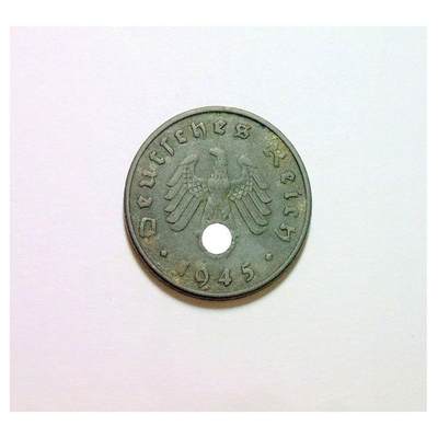 稀年 德国第三帝国1945年A版10芬尼 极美品 - 稀年 德国第三帝国1945年A版10芬尼 极美品