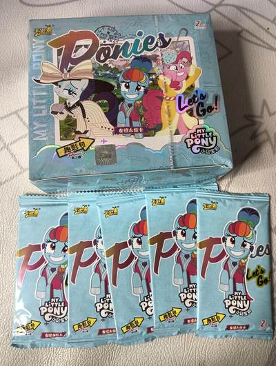 花开卡拍第30期（7月13号周日截拍，品控勿拍!!!拍品不寄存，运费5元，自制卡难免瑕疵，可能存在轻微撞角爆边等出厂瑕疵，品控介意勿拍！） - 小马宝莉趣影第二弹全新未拆封一整盒+五包散包，运损不赔无法售后介意