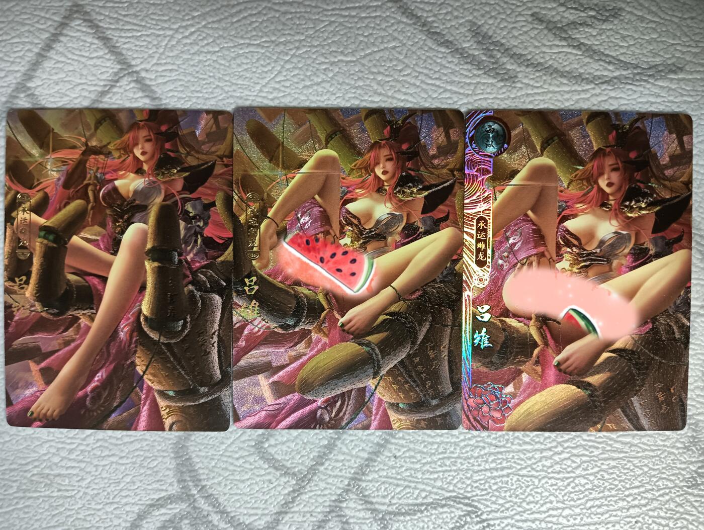 花开卡拍第30期（7月13号周日截拍，品控勿拍!!!拍品不寄存，运费5元，自制卡难免瑕疵，可能存在轻微撞角爆边等出厂瑕疵，品控介意勿拍！） 卡玩帕克 百花谱吕雉 粗闪三渐变