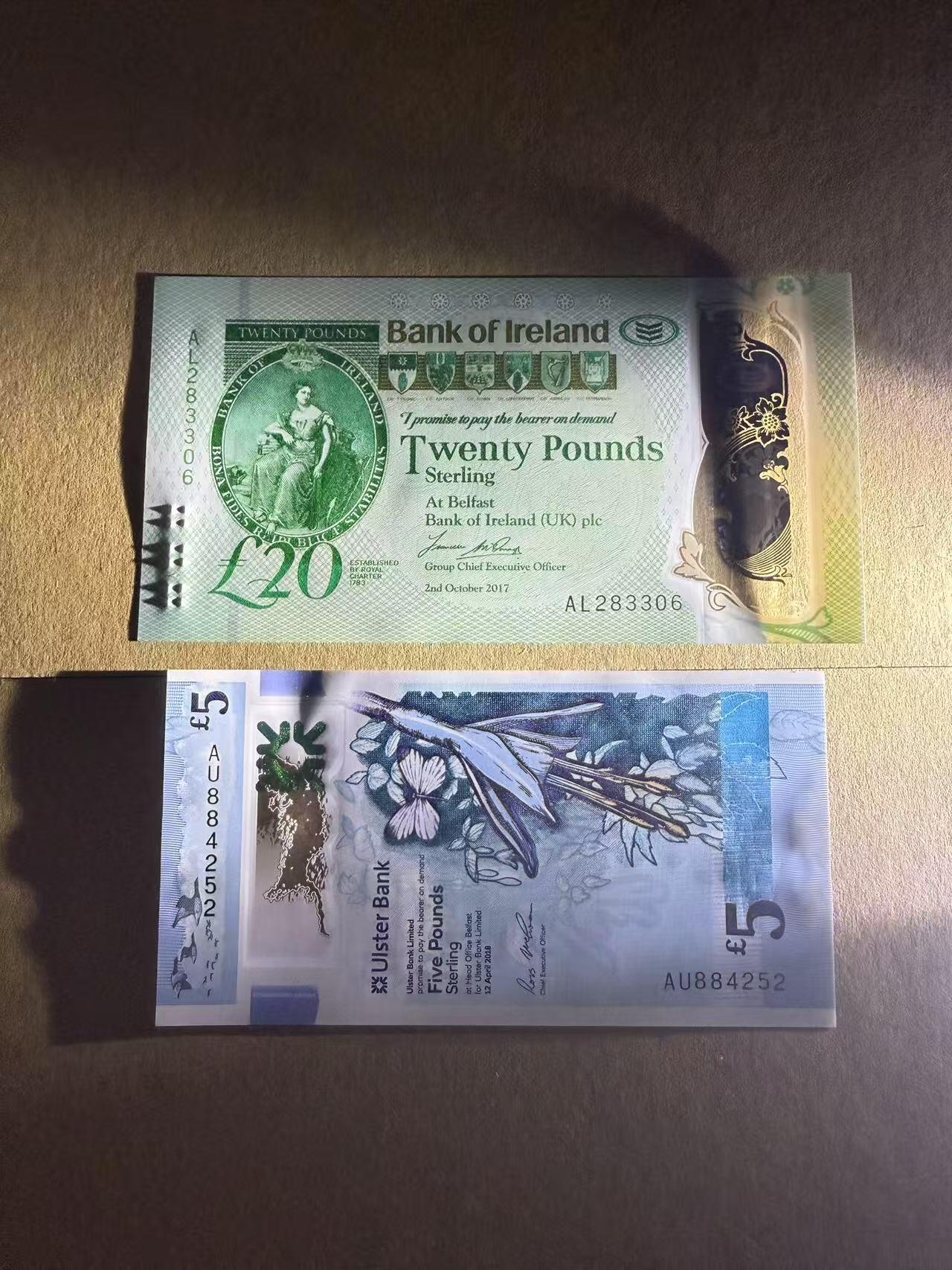 【礼羽收藏】🌏世界钱币拍卖第95期 北爱尔兰两张 全新unc