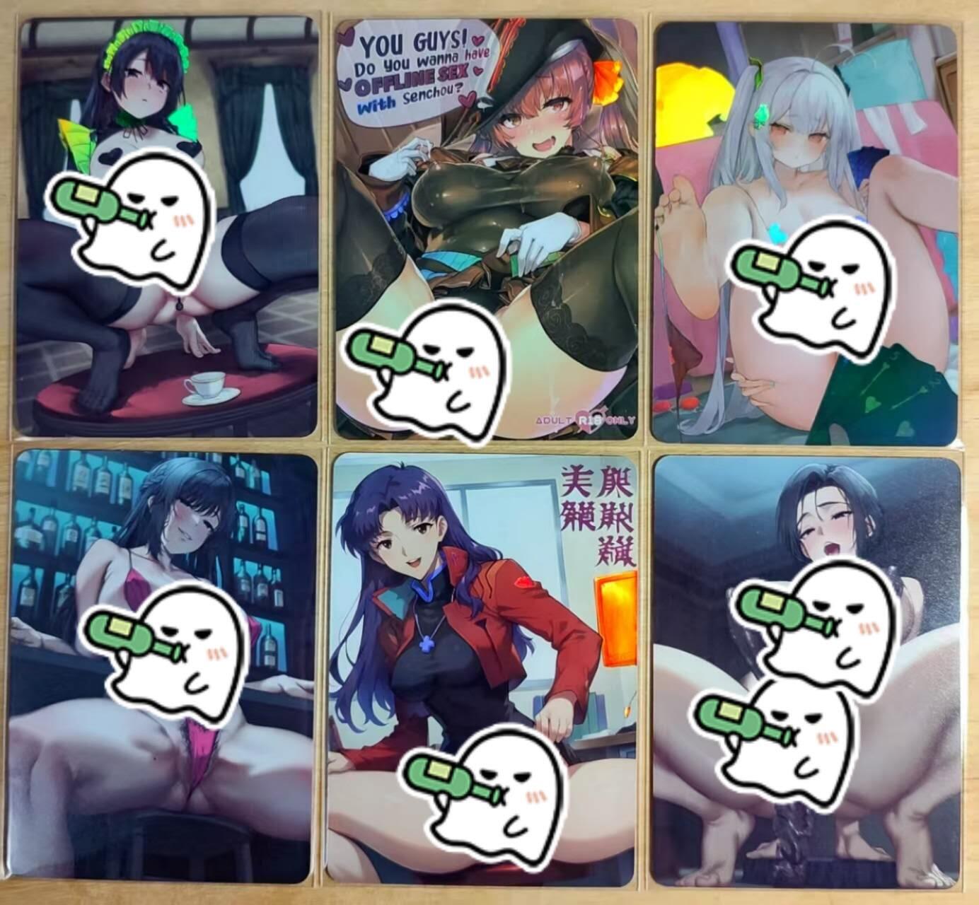 龙虎卡牌第四五场 （无佣金，满120包邮，欢迎送拍） 彩闪6张 次元鉴赏卡牌 叉腿系列单卡 主动的女孩请你吃鲍鱼