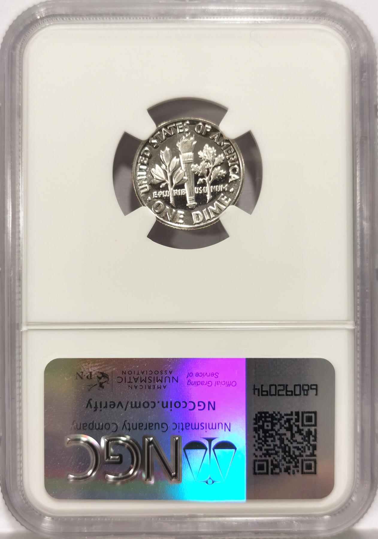 博洋堂世界钱币拍卖第130期（全场包邮） NGC PF67 美国1964年罗斯福10分银币，高分镜面