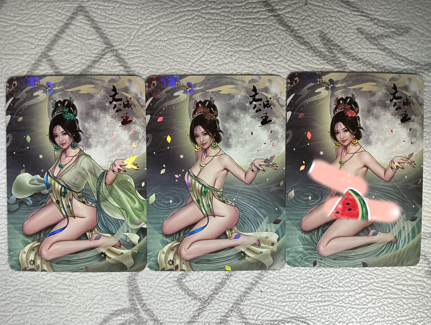 花开卡拍第30期（7月13号周日截拍，品控勿拍!!!拍品不寄存，运费5元，自制卡难免瑕疵，可能存在轻微撞角爆边等出厂瑕疵，品控介意勿拍！） 绘天阁次元鉴赏 原创四大公主  文成公主 彩闪三渐变 