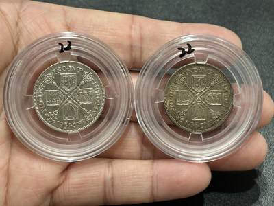《外钞收藏家》第五百四十六期（本期有精品银币、以及稀少裸币和热门评级币）（本平台长期征集拍品、欢迎藏友们联系合作） - 1931和36年乔治五世 2先令银币 2枚一起
