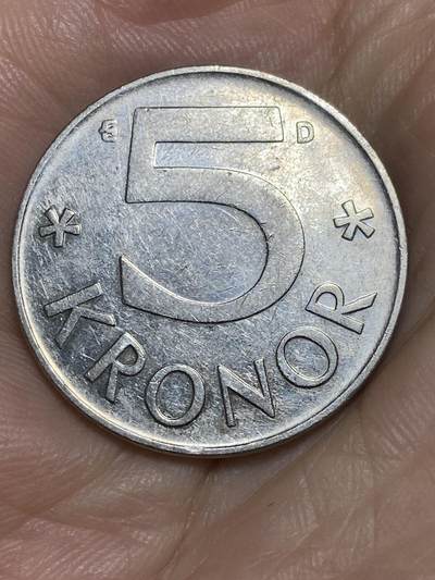 2025年第六十四场(总第九十场）外国好品散币(免佣金) - 瑞典🇸🇪1990年5克朗大币(D标)