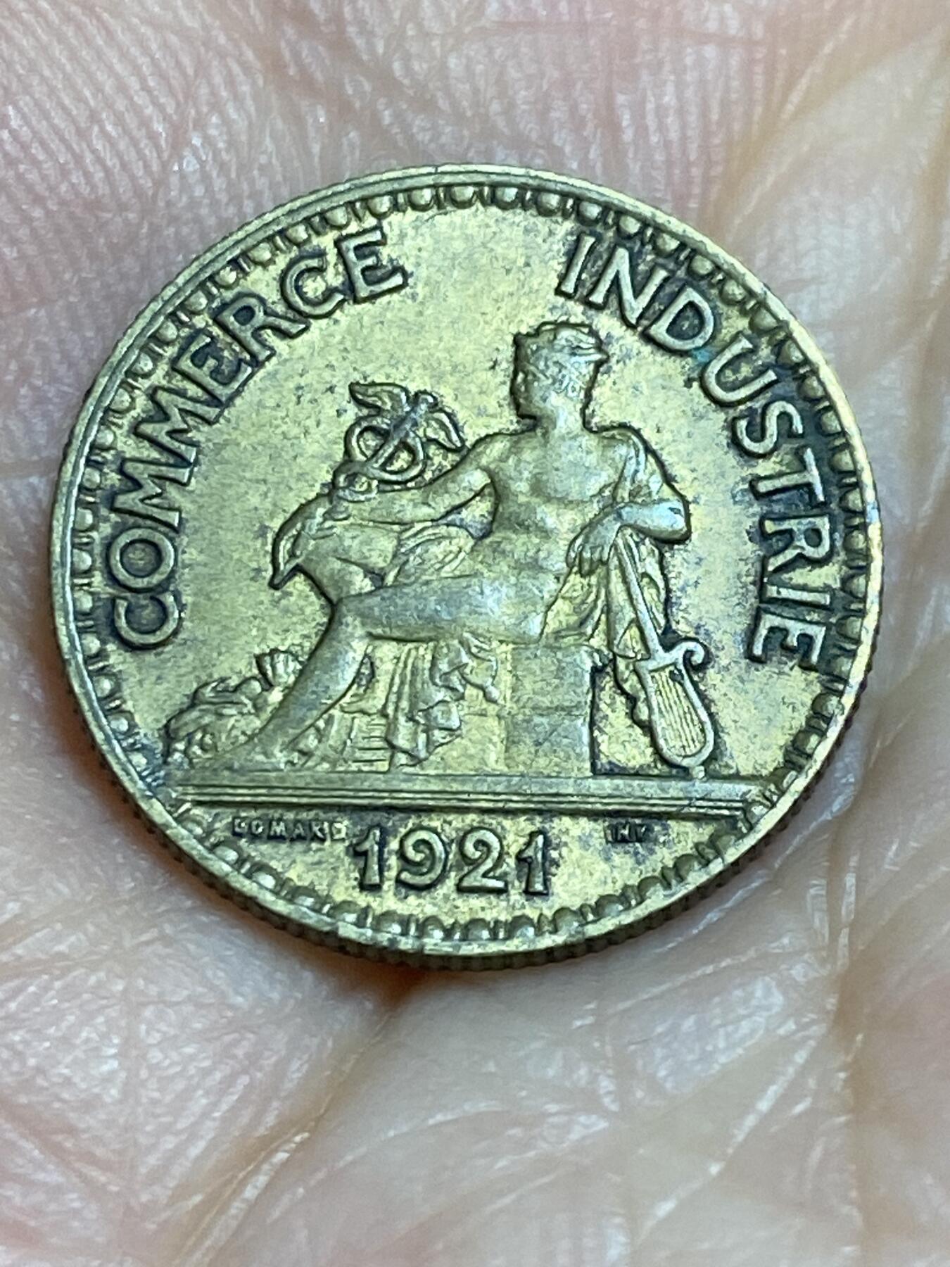 2025年第六十四场(总第九十场）外国好品散币(免佣金) 稀少年份–法国🇫🇷1921年50分(商业之神墨丘利坐像，价高首发年)