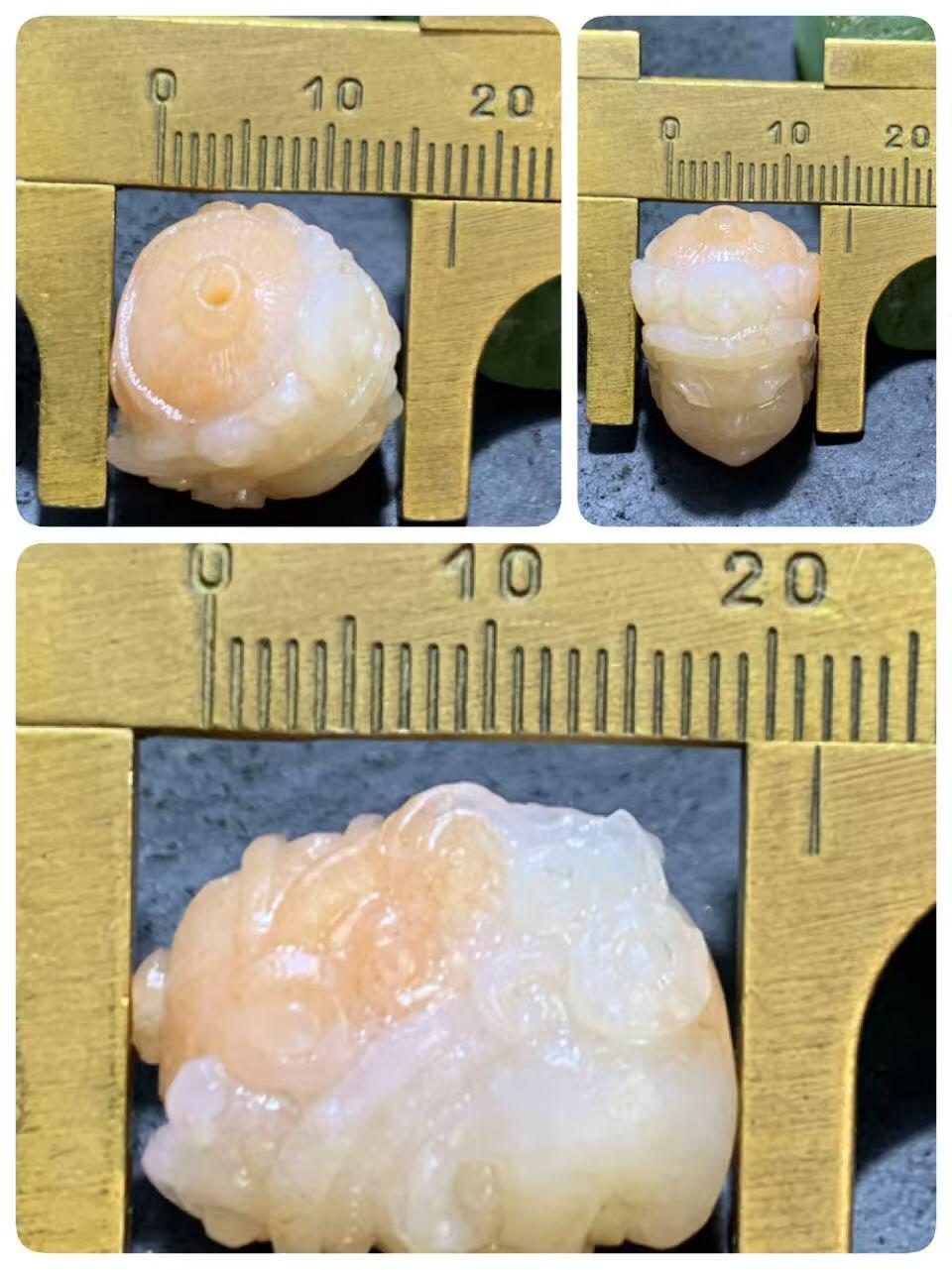 放福利！精美天然俏色朱砂点阿拉善玛瑙手工雕刻大黑天黄财神珠子