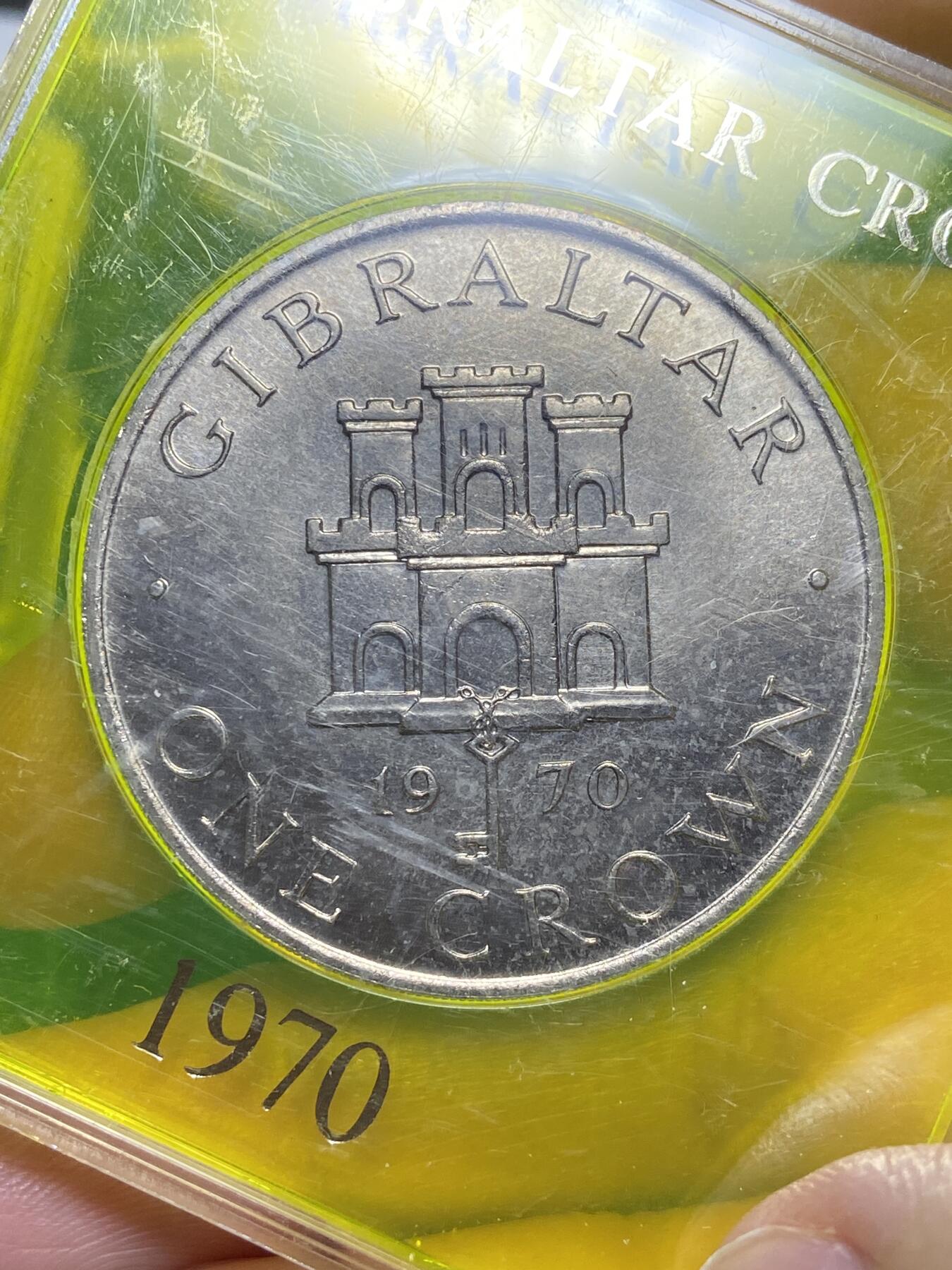 2025年第六十四场(总第九十场）外国好品散币(免佣金) 原盒好品–英属直布罗陀🇬🇮1970年1克朗大币(伊丽莎白二世时期，关门年)