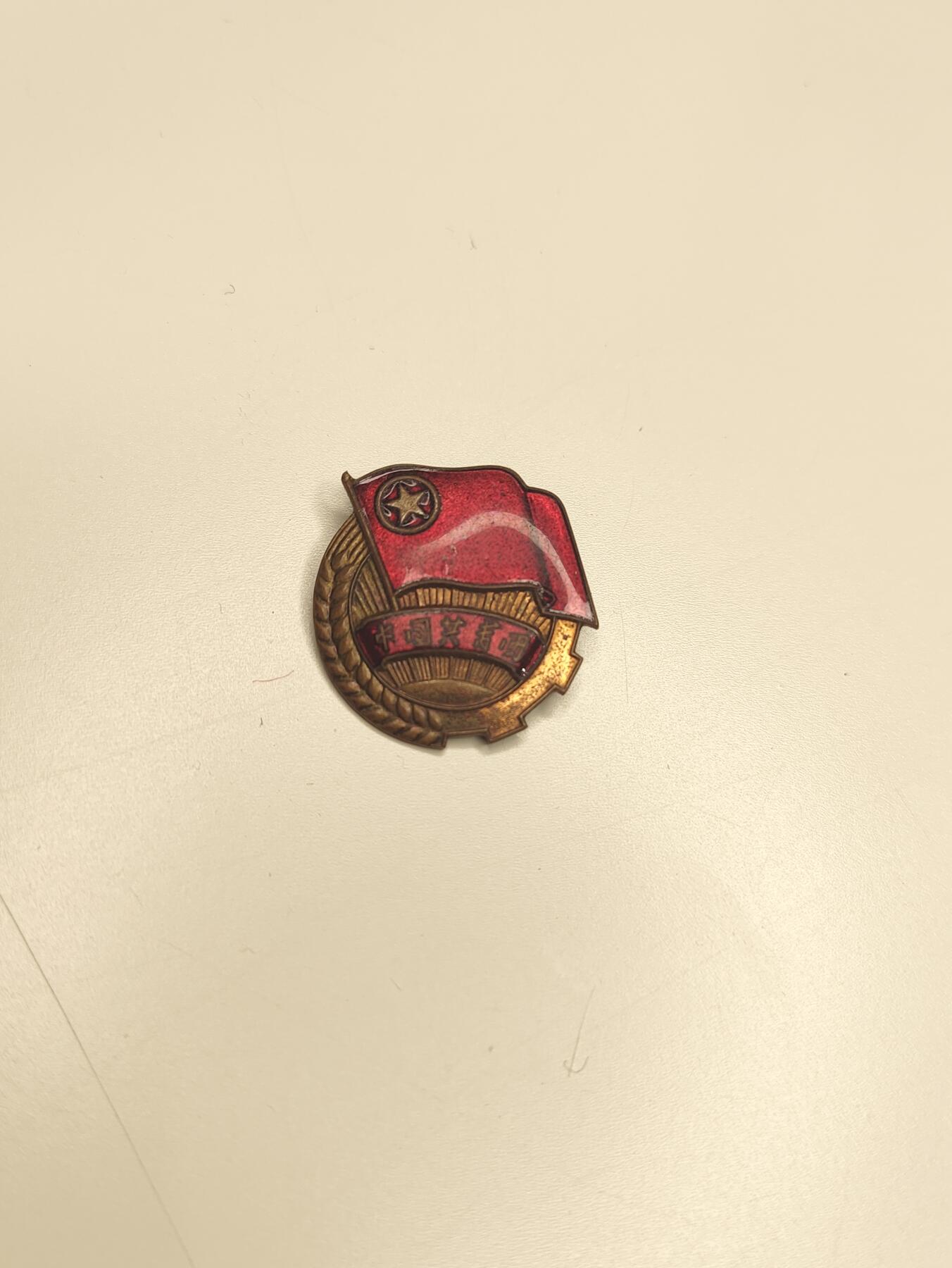 新时代收藏徽章红藏拍卖(第二十三场)  高级纸品集合 暑假快乐 五十年代 铜制珐琅团徽 非常漂亮 比现在的铝制垃圾强多了 可以收藏可以佩戴