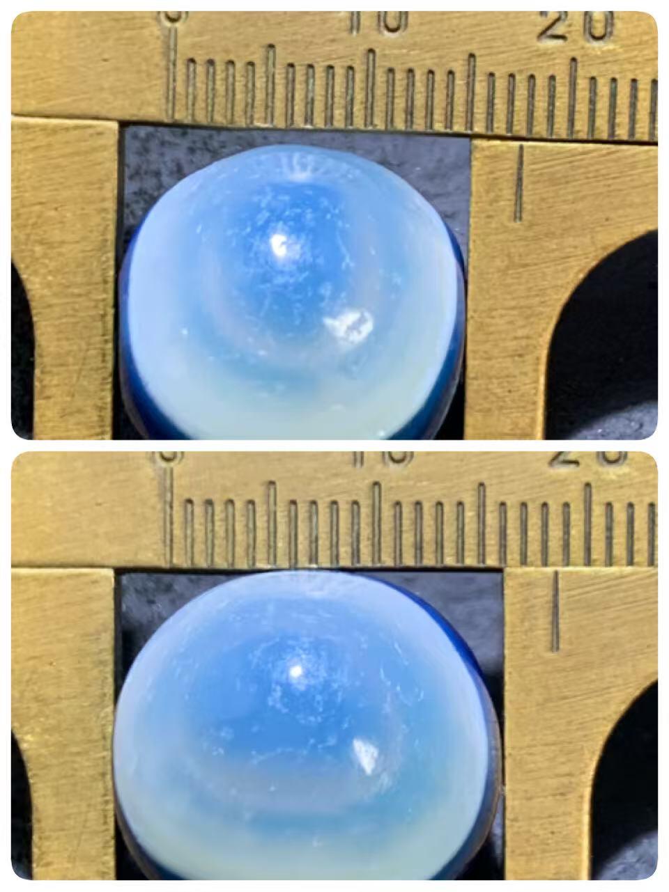 精美高玉化风化纹天眼缠丝玛瑙随形珠一颗。，