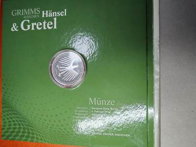 长老汇蛇年精选第二十场拍卖 2014德国格林童话之韩赛尔和格雷塔10欧元银币卡装+邮币封