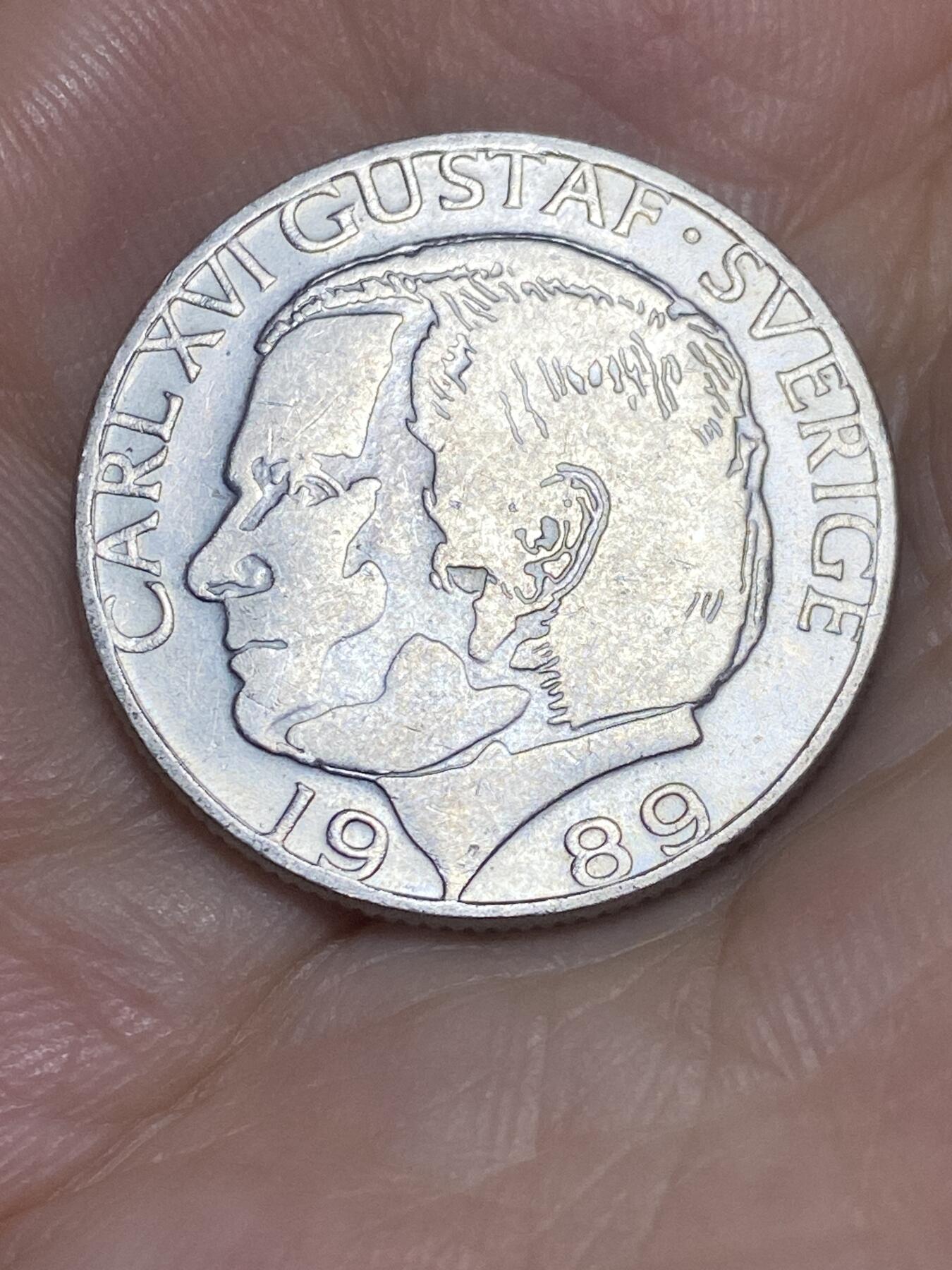 2025年第六十四场(总第九十场）外国好品散币(免佣金) 好品–瑞典🇸🇪1989年1克朗(卡尔十六世古斯塔夫时期，D标)