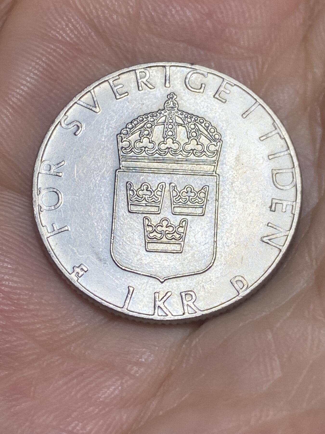 2025年第六十四场(总第九十场）外国好品散币(免佣金) 好品–瑞典🇸🇪1989年1克朗(卡尔十六世古斯塔夫时期，D标)