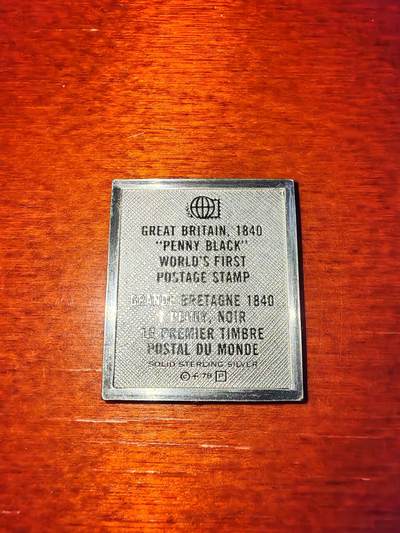 长老汇蛇年精选第二十场拍卖 世界珍邮系列之1840英国世界首枚邮票黑便士，8.62克925银