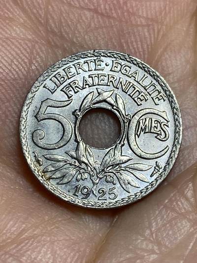 2025年第六十四场(总第九十场）外国好品散币(免佣金) - 原光好品–法国🇫🇷1925年5分