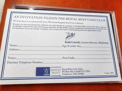 长老汇蛇年精选第二十场拍卖  1993英国8枚精制币套装，盒证全