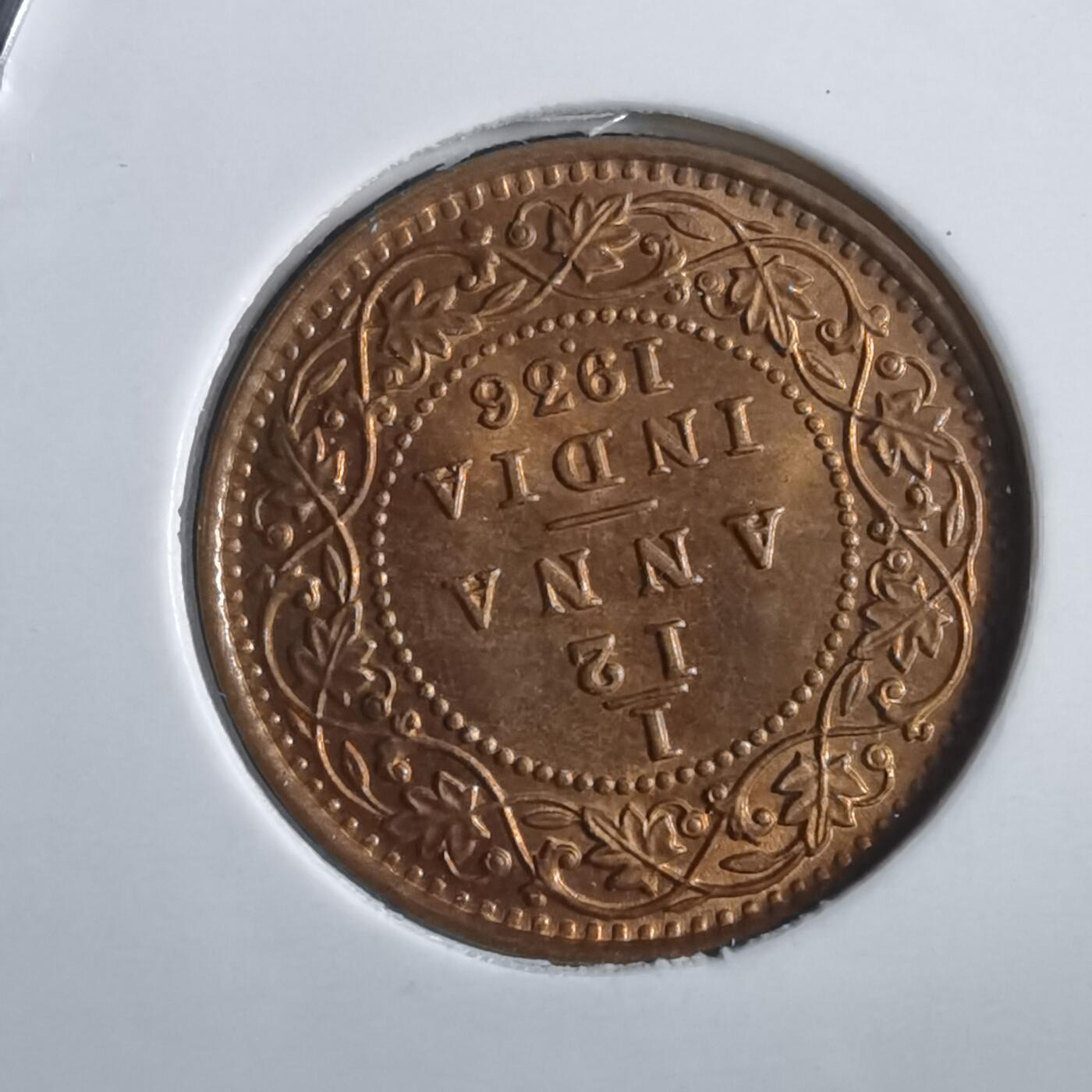 沼泽如烟--第775场 印度1936年十二分之一安娜