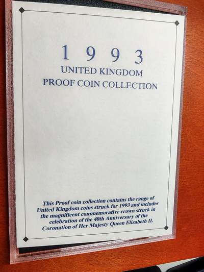长老汇蛇年精选第二十场拍卖  1993英国8枚精制币套装，盒证全