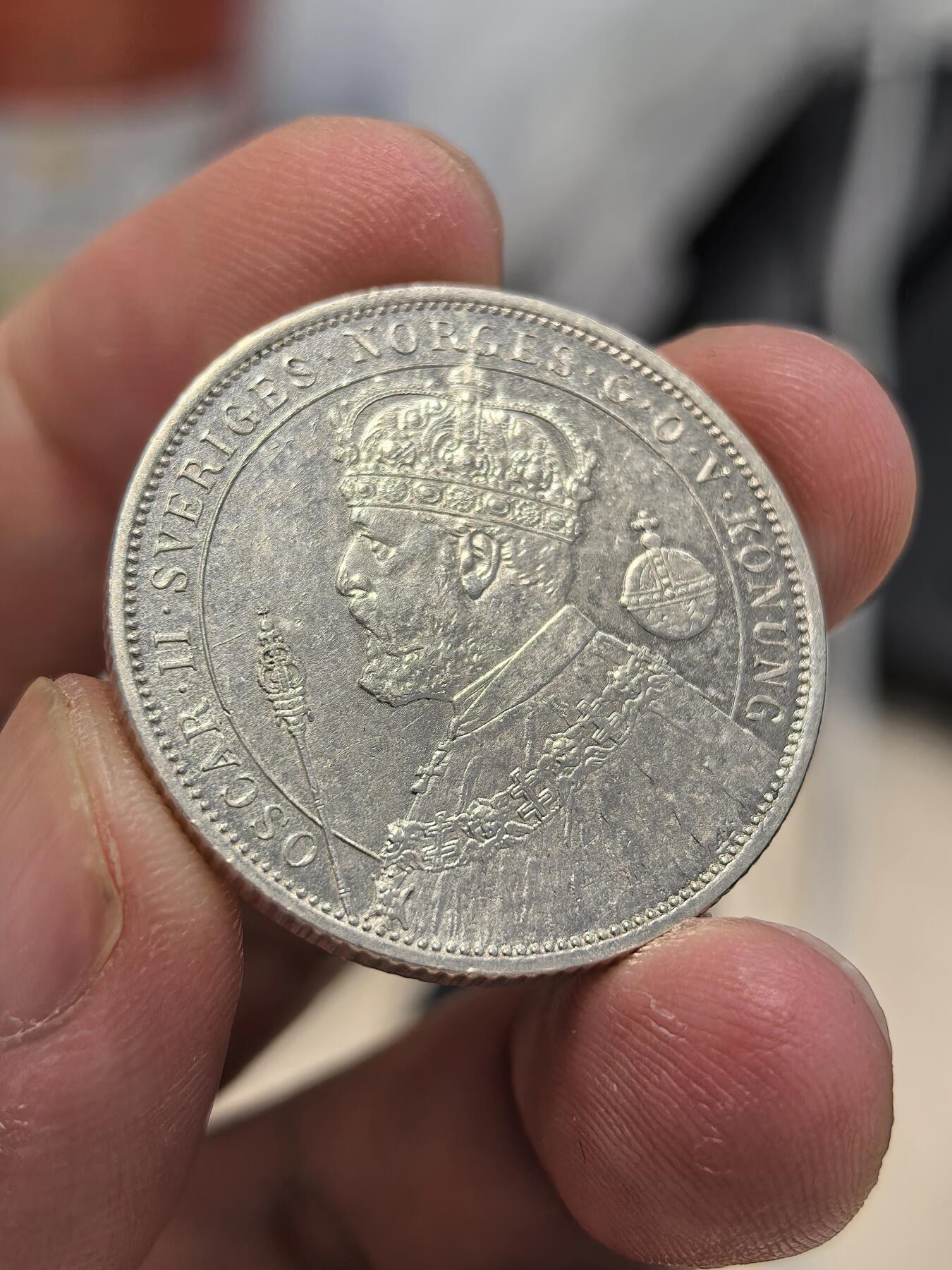 博洋堂世界钱币拍卖第130期（全场包邮） 瑞典1897年2克朗纪念银币