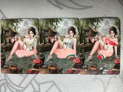 花开卡拍第30期（7月13号周日截拍，品控勿拍!!!拍品不寄存，运费5元，自制卡难免瑕疵，可能存在轻微撞角爆边等出厂瑕疵，品控介意勿拍！） - 卡颜月色 月华录妹喜 钻闪三渐变（第三张艺术卡）
