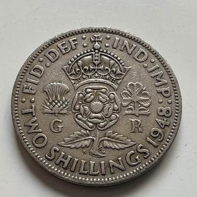 🌹外币初藏🌹🐯2025年第75场  每周二四六晚8️⃣点 接代拍 - 英国1948年2先令
