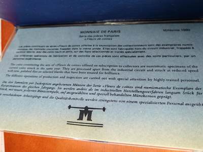 长老汇蛇年精选第二十场拍卖  1980法国10枚套原装大钱包，含50法郎大力神银币1枚，1980发行量最少的一年，大钱包已经很少见了