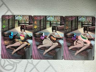 花开卡拍第30期（7月13号周日截拍，品控勿拍!!!拍品不寄存，运费5元，自制卡难免瑕疵，可能存在轻微撞角爆边等出厂瑕疵，品控介意勿拍！） - 绘天阁次元鉴赏 莺花录 谭意歌 彩闪三渐变 