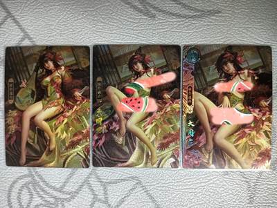 花开卡拍第30期（7月13号周日截拍，品控勿拍!!!拍品不寄存，运费5元，自制卡难免瑕疵，可能存在轻微撞角爆边等出厂瑕疵，品控介意勿拍！） - 卡玩帕克 神州百花谱 大周后2渐变+近景  粗闪