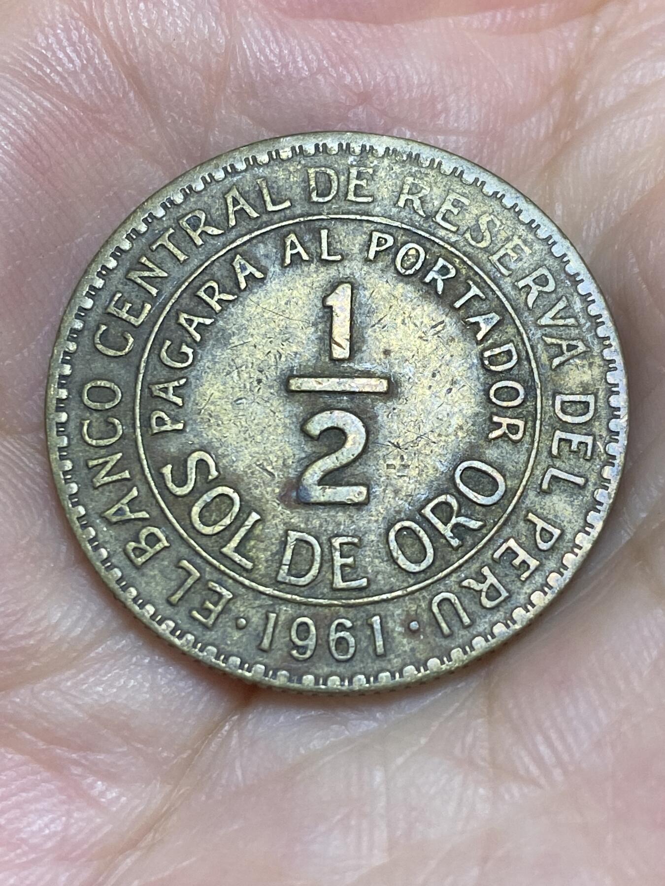 2025年第六十四场(总第九十场）外国好品散币(免佣金) 秘鲁🇵🇪1961年1/2索尔