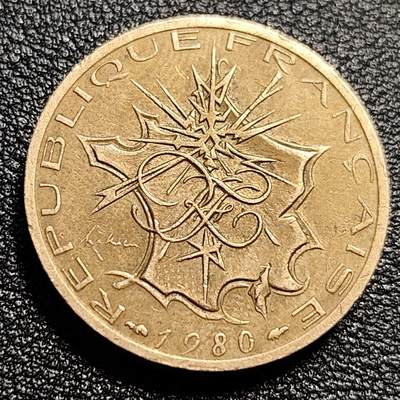 泉币菌-第50场-周末捡漏场 法国1980年10法郎 攻占巴士底狱 镍黄铜币  26mm