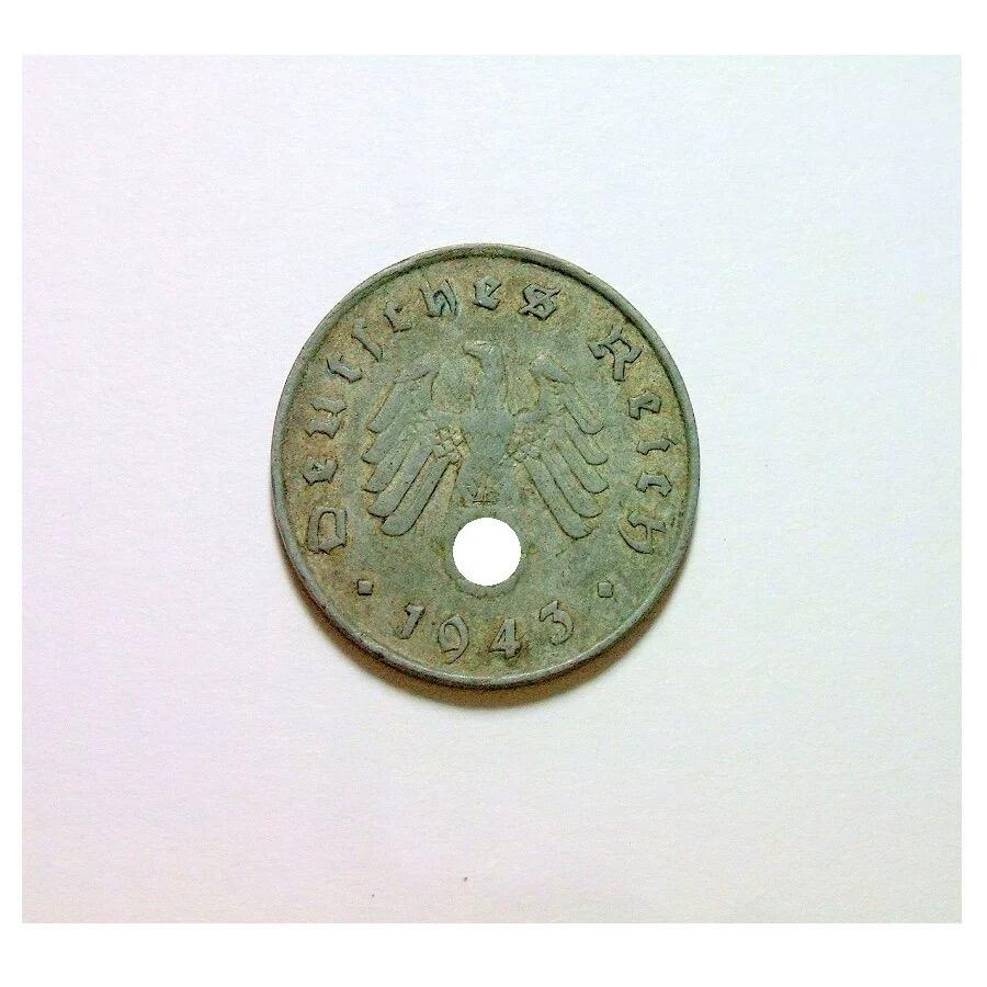 稀年 德国第三帝国1943年G版10芬尼 好品