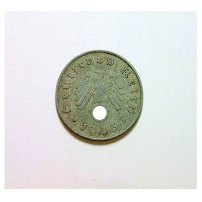 稀年 德国第三帝国1943年G版10芬尼 好品 - 稀年 德国第三帝国1943年G版10芬尼 好品