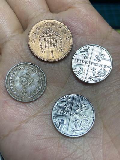 2025年第六十四场(总第九十场）外国好品散币(免佣金) - 英国🇬🇧4枚：1975年1/2新便士，2006年1便士，2013年5便士，2014年5便士