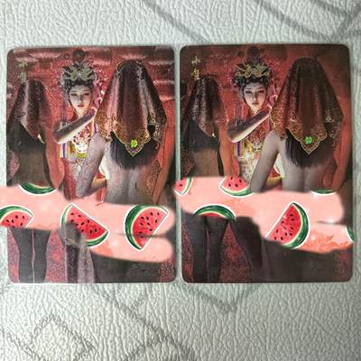 花开卡拍第30期（7月13号周日截拍，品控勿拍!!!拍品不寄存，运费5元，自制卡难免瑕疵，可能存在轻微撞角爆边等出厂瑕疵，品控介意勿拍！） - 燎原 妖姬传 小唯双服饰 幻彩粗闪