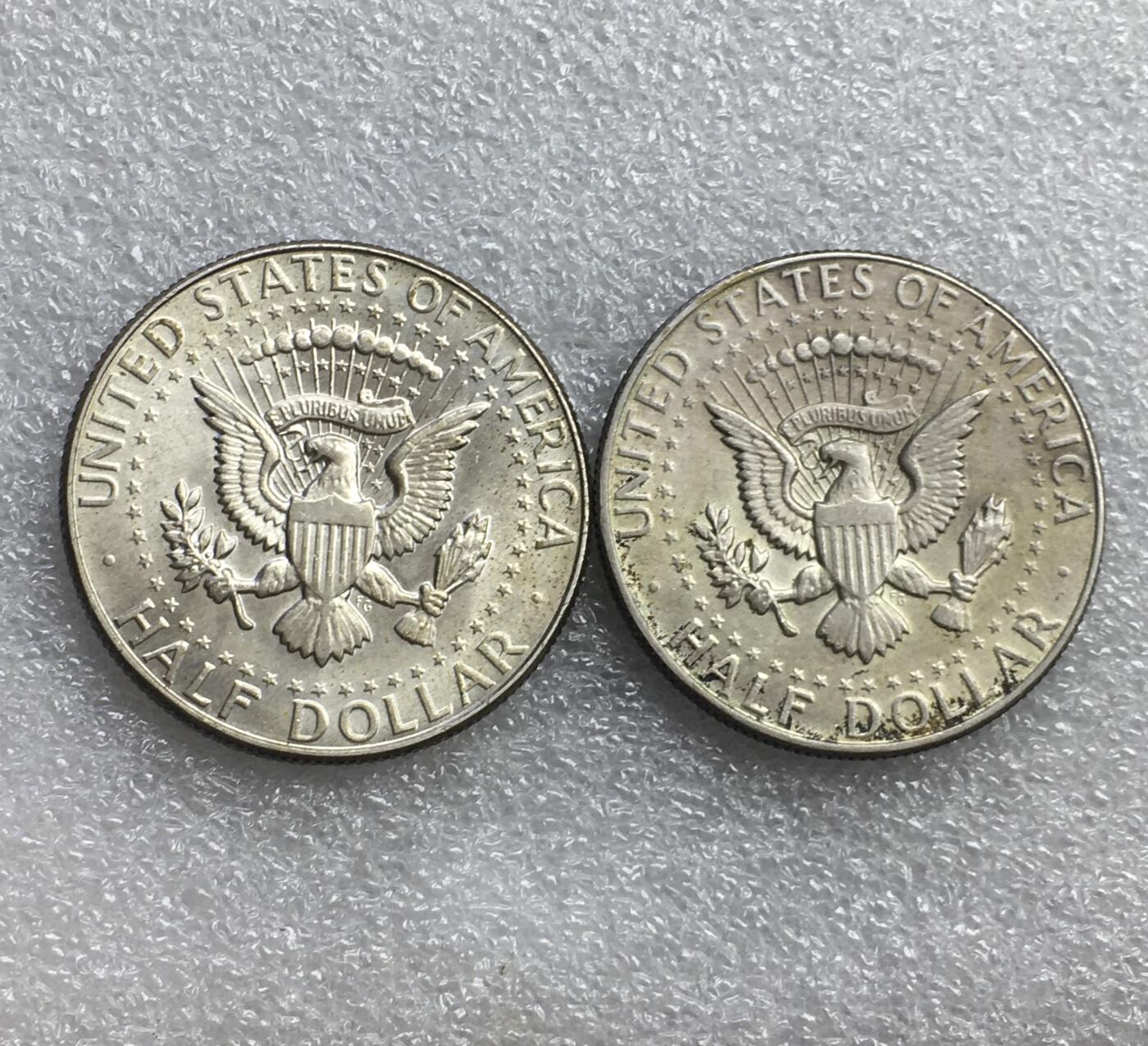 世界钱币专场拍卖 1966.68年美国肯尼迪半美元银币 2枚一组 23克