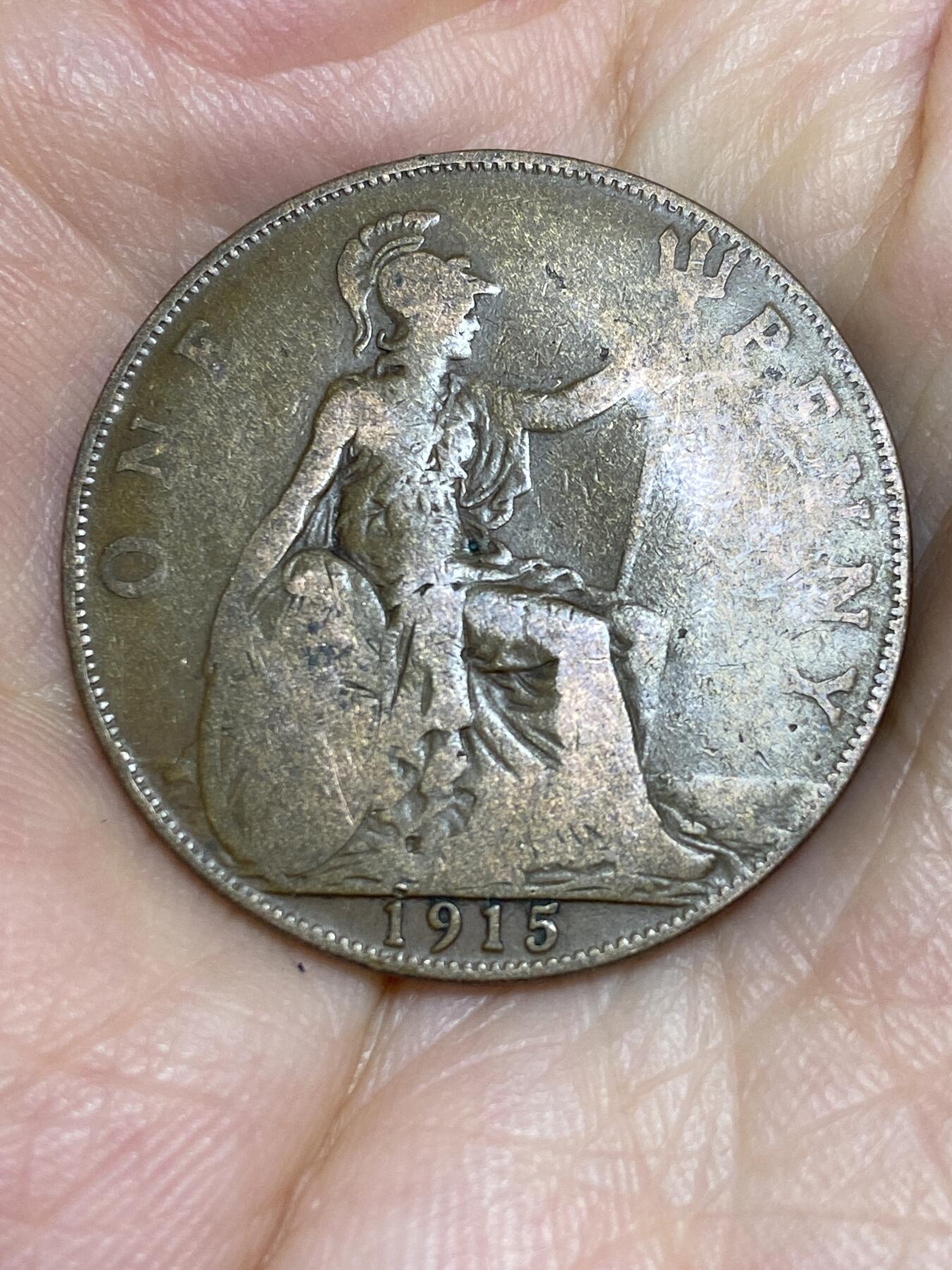 2025年第六十四场(总第九十场）外国好品散币(免佣金) 英国🇬🇧1915年1便士(乔治五世时期，第一版)