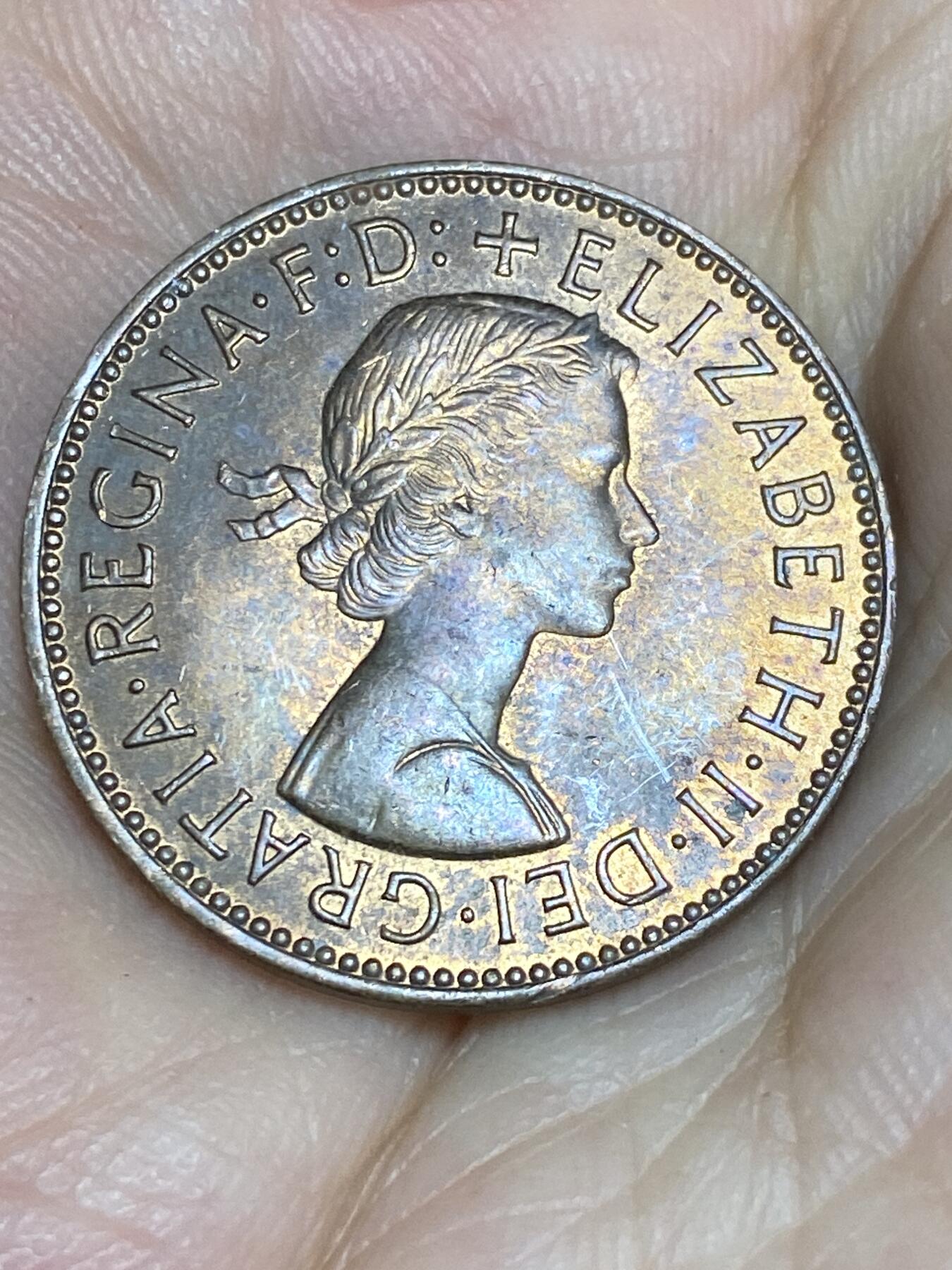 2025年第六十四场(总第九十场）外国好品散币(免佣金) 带光好品–英国🇬🇧1967年半便士(伊丽莎白二世青年桂冠)