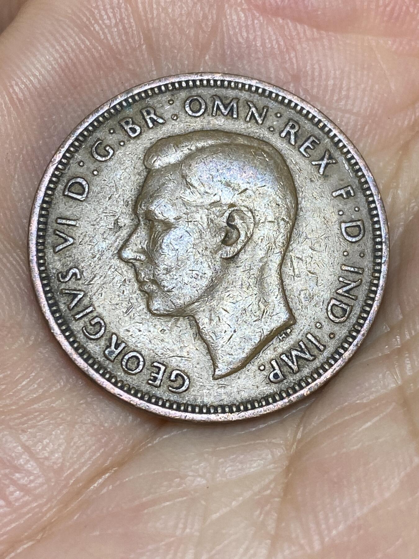 2025年第六十四场(总第九十场）外国好品散币(免佣金) 英国🇬🇧1945年半便士(乔治六世第一版，印度皇帝加字版)