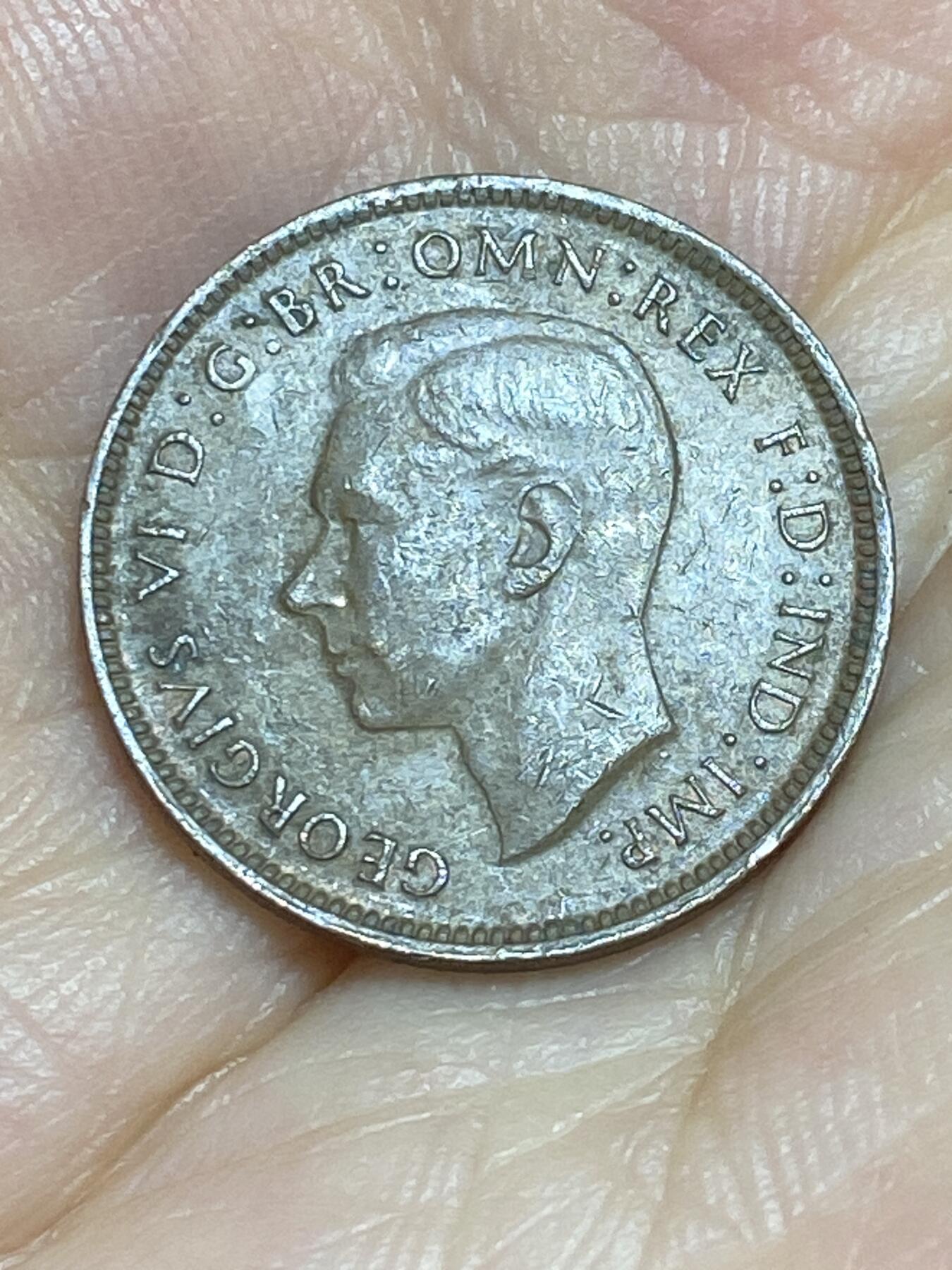 2025年第六十四场(总第九十场）外国好品散币(免佣金) 英国🇬🇧1943年1法新(乔治六世第一版，印度皇帝加字版)