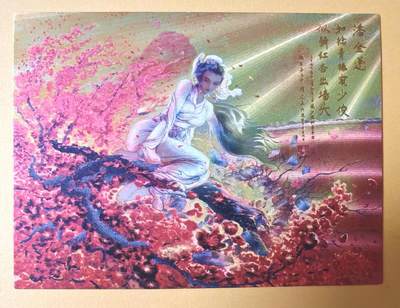 趣卡卡拍No.13期（无佣金免手续费，分享成交有奖） - 【大卡粗闪,看图绝配】昆仑万象 权迎东水浒英雄卡 潘金莲（100*140mm）