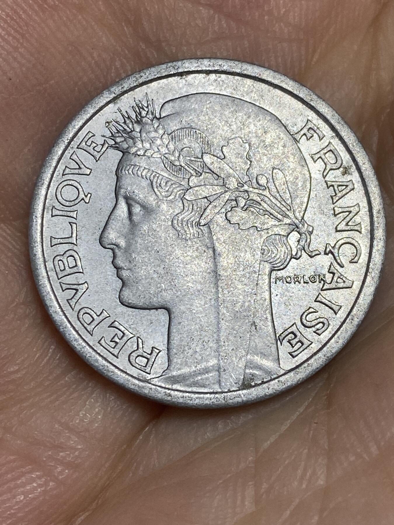 2025年第六十四场(总第九十场）外国好品散币(免佣金) 法国🇫🇷1957年1法郎(B标，博蒙莱罗热造)