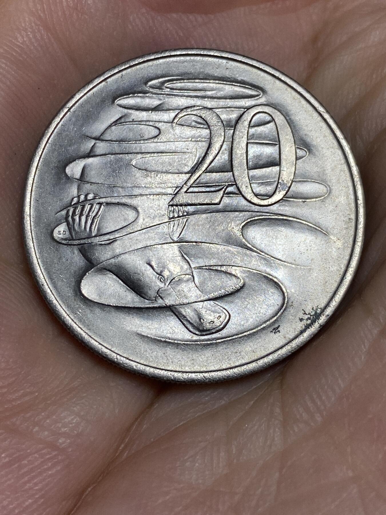 2025年第六十四场(总第九十场）外国好品散币(免佣金) 稀年好品–澳大利亚🇦🇺1966年20分(伊丽莎白二世中年花冠，首发年)