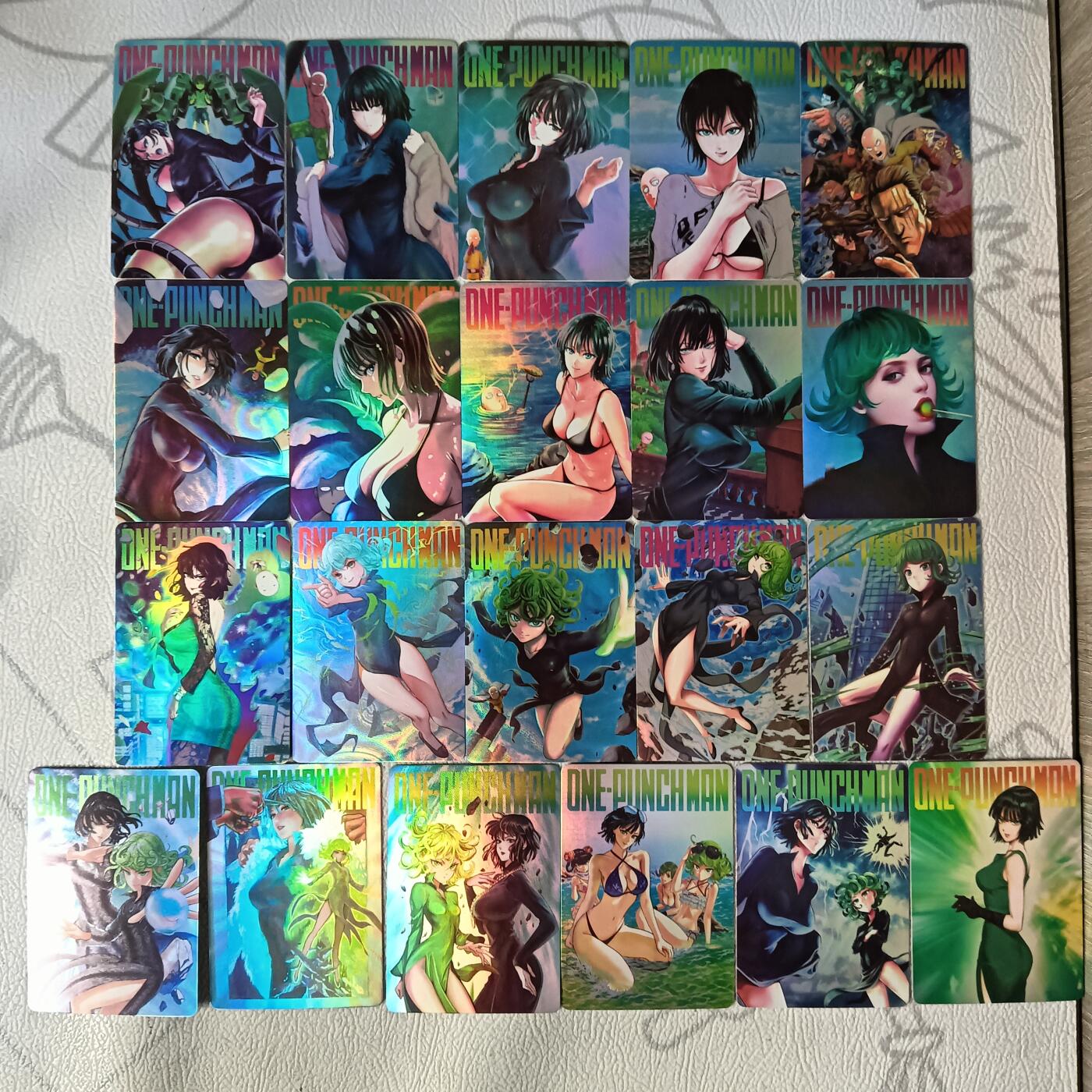 花开卡拍第30期（7月13号周日截拍，品控勿拍!!!拍品不寄存，运费5元，自制卡难免瑕疵，可能存在轻微撞角爆边等出厂瑕疵，品控介意勿拍！） 大卡道 一拳超人 折光彩闪81张