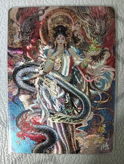 花开卡拍第30期（7月13号周日截拍，品控勿拍!!!拍品不寄存，运费5元，自制卡难免瑕疵，可能存在轻微撞角爆边等出厂瑕疵，品控介意勿拍！） - 百里 山海经 嫘祖异画 粗闪