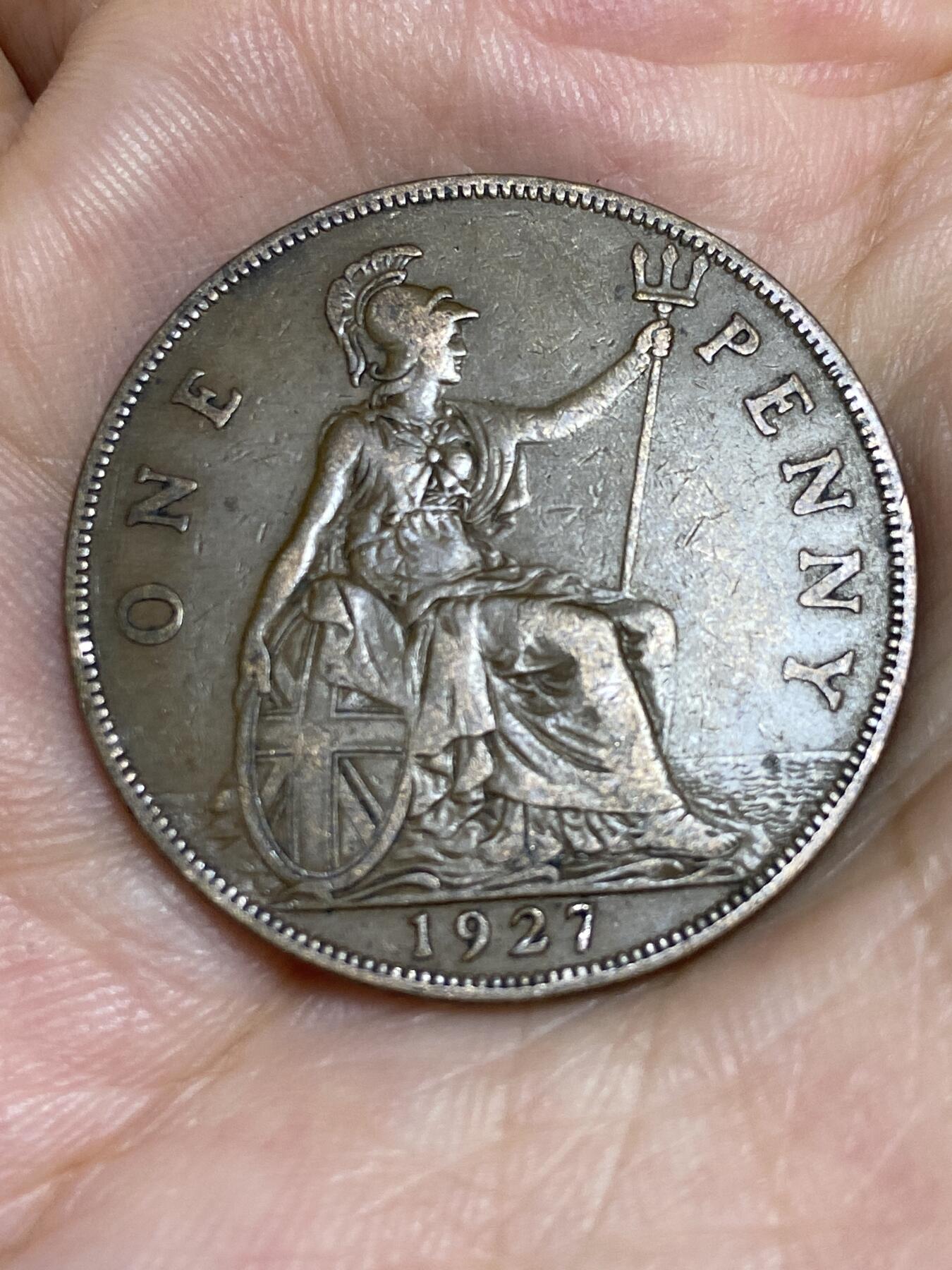 2025年第六十四场(总第九十场）外国好品散币(免佣金) 英国🇬🇧1927年1便士(乔治五世时期，第二版关门年仅发行2年)