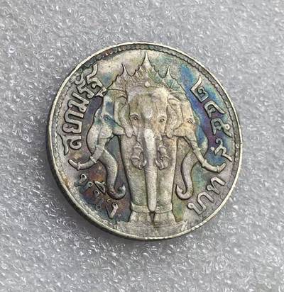 世界钱币专场拍卖 - 1916年泰国拉玛六世1泰铢流通银币