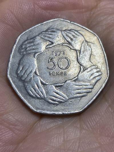 2025年第六十四场(总第九十场）外国好品散币(免佣金) - 英国🇬🇧1973单年份50便士(英国加入欧洲经济共同体纪念币)