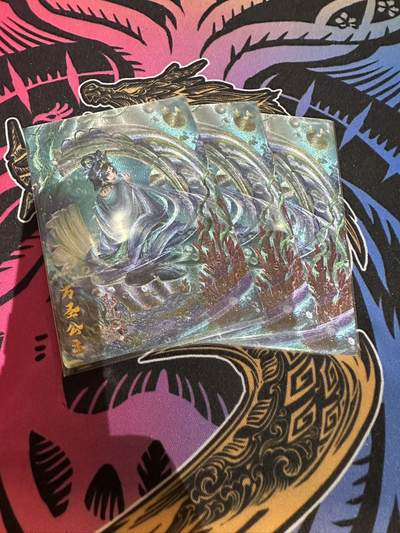 秋萤阁第7期 (7月12日周六晚上23点截拍，欢迎竞拍)  - 卡德曼 武韵红颜 西游礼盒10 画师：杆子 万圣公主 粗闪裸卡 3张