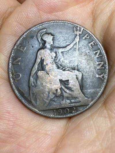 2025年第六十四场(总第九十场）外国好品散币(免佣金) - 较少见–英国🇬🇧1902年1便士(爱德华七世时期，首发年)